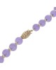 Alternating Lavender Jadeite and Bead Necklace in Yellow Gold